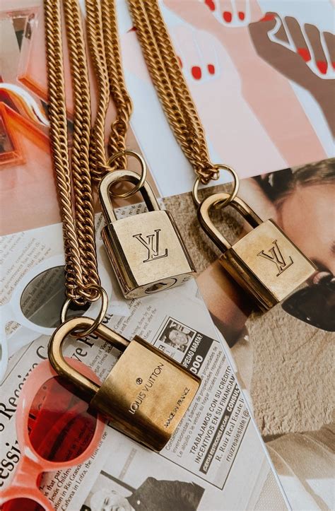 repurposed louis vuitton lock necklace|Louis Vuitton lock and key necklace 55.